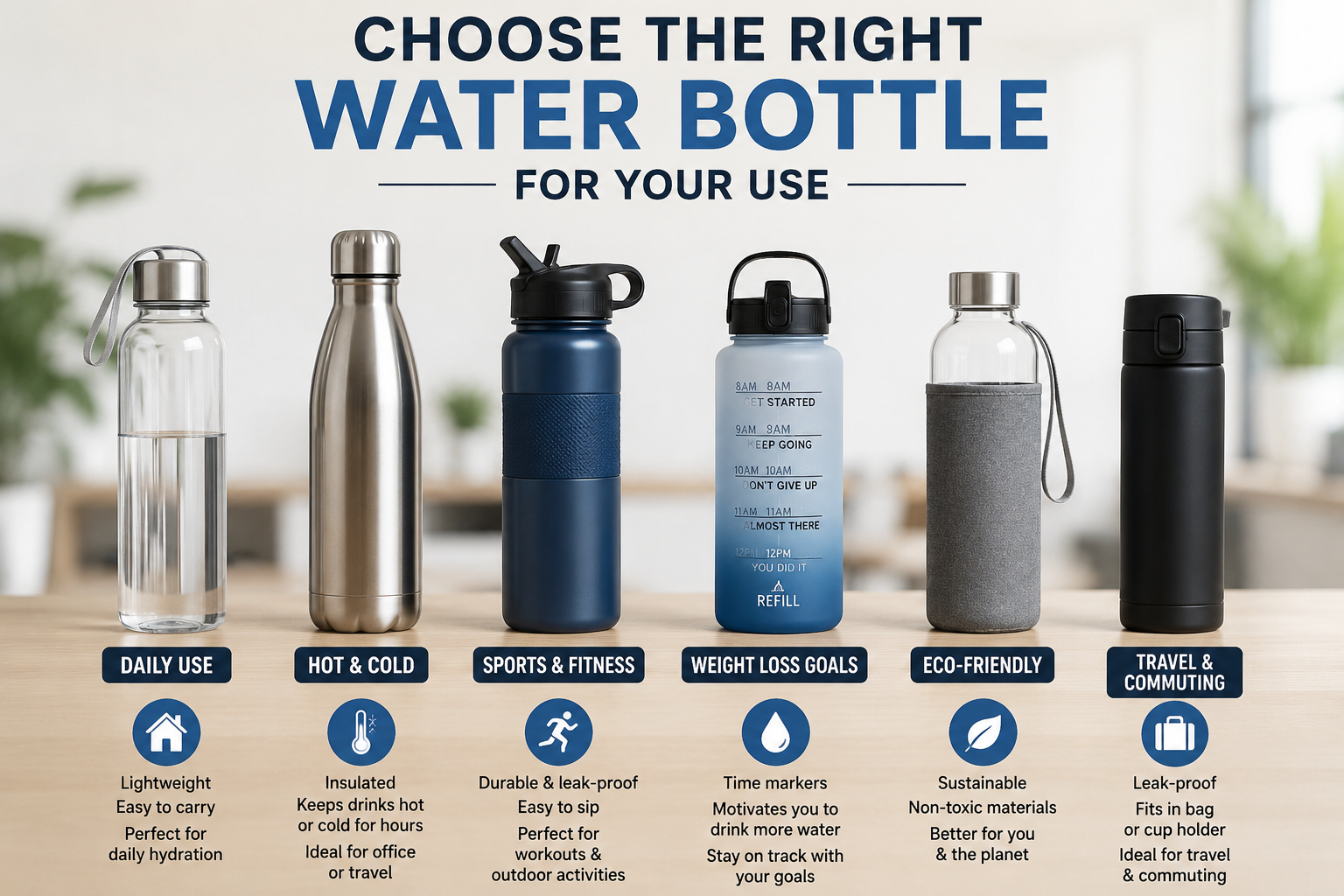 choose the right water bottle for you.