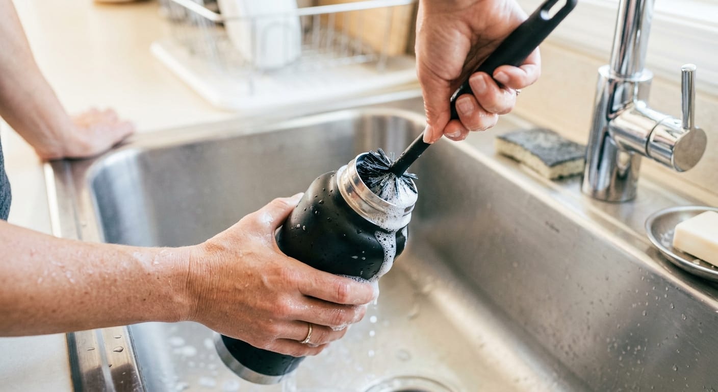 Cleaning bottle for reuse.